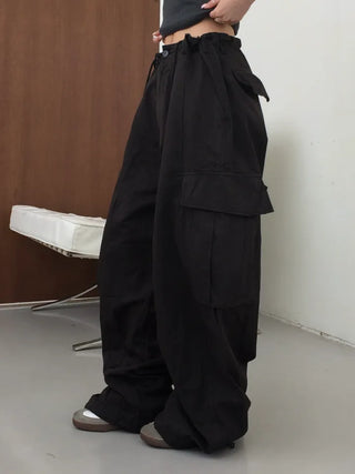 Bona Balloon Fit Drawstring Hem Cargo Pants