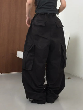 Bona Balloon Fit Drawstring Hem Cargo Pants
