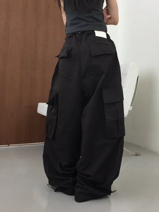 Bona Balloon Fit Drawstring Hem Cargo Pants
