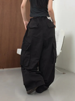 Bona Balloon Fit Drawstring Hem Cargo Pants