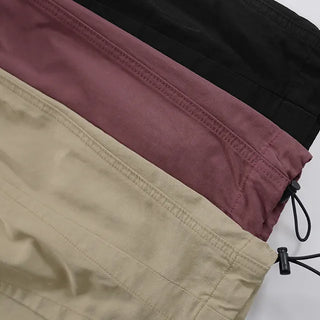 Bona Balloon Fit Drawstring Hem Cargo Pants