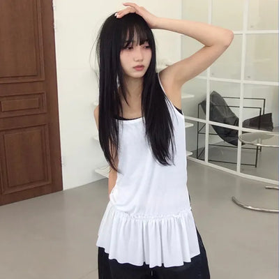 Fla Mini Frill Layered Sleeveless