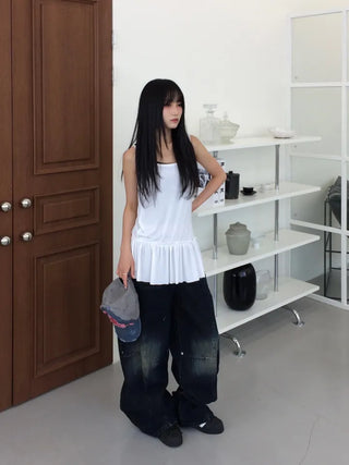 Fla Mini Frill Layered Sleeveless