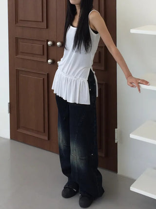 Fla Mini Frill Layered Sleeveless