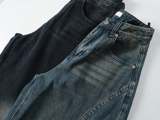 Obe Vintage Washed Balloon Wide Denim Pants