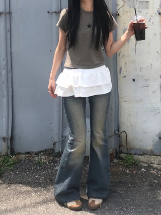 Riyu Frill Layered Tiered Skirt