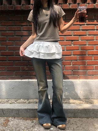 Riyu Frill Layered Tiered Skirt