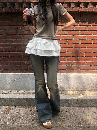 Riyu Frill Layered Tiered Skirt