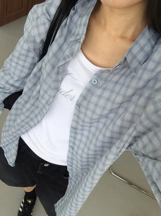 Yana Oversized Check Long Sleeve Shirt
