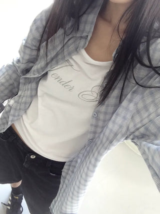 Yana Oversized Check Long Sleeve Shirt