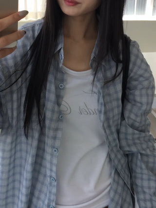 Yana Oversized Check Long Sleeve Shirt