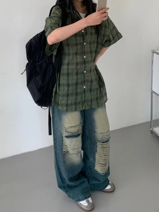 Ore Wide Vintage Washed Denim