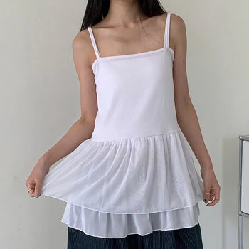 Senil Chiffon Layered Sleeveless Dress