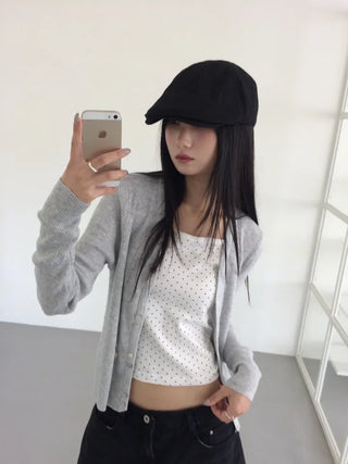Kasom Dot Crop Strap Sleeveless