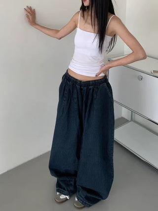 Kusha Balloon Fit Striped Denim