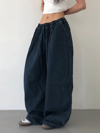 Kusha Balloon Fit Striped Denim