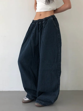Kusha Balloon Fit Striped Denim
