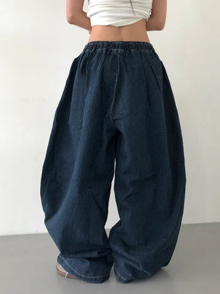 Kusha Balloon Fit Striped Denim