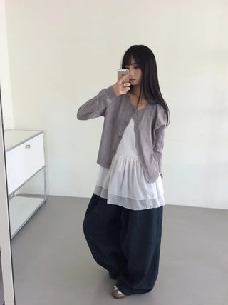 Kusha Balloon Fit Striped Denim