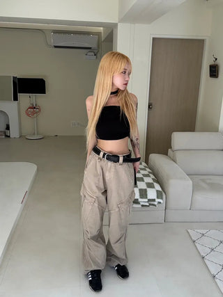 Noir Tie Scarf Top Knit