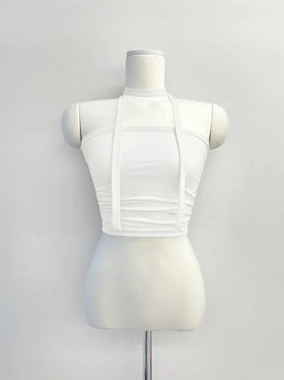 Noir Tie Scarf Top Knit
