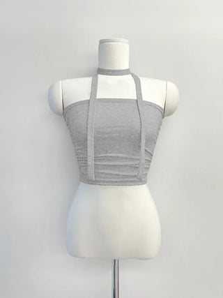 Noir Tie Scarf Top Knit