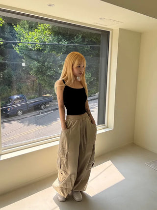 Soyo Keyring Elastic Waist Wide Pants