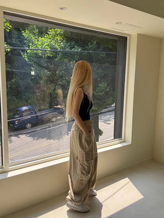 Soyo Keyring Elastic Waist Wide Pants