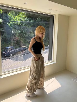 Soyo Keyring Elastic Waist Wide Pants