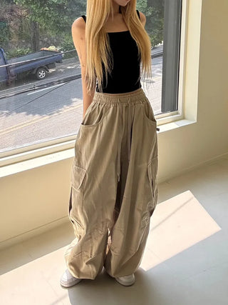 Soyo Keyring Elastic Waist Wide Pants