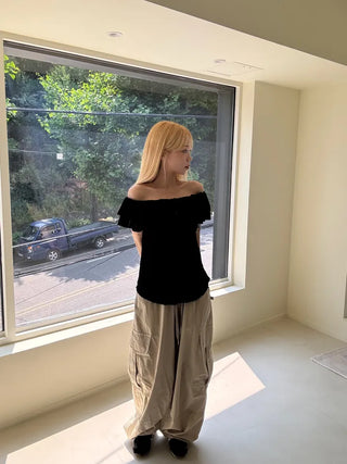 Soyo Keyring Elastic Waist Wide Pants