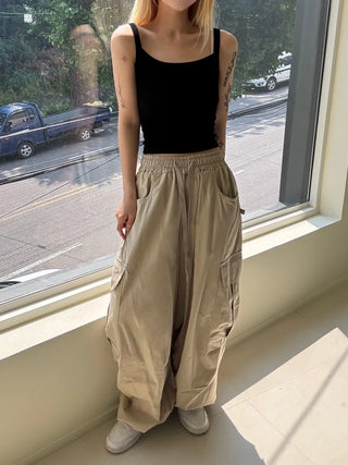 Soyo Keyring Elastic Waist Wide Pants