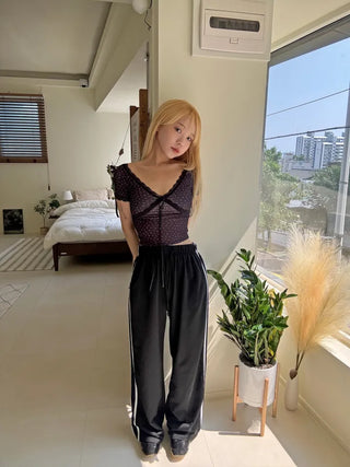 Lumi Embroidered Strap Crop Short Sleeve