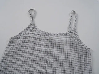 Dion Check Tiered Frill Sleeveless