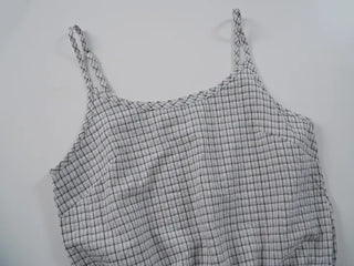 Dion Check Tiered Frill Sleeveless
