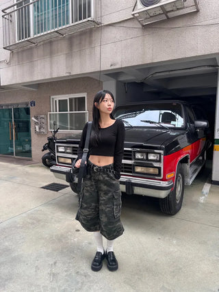 Rebe Basic Crop Long Sleeve T-shirt Daily Innerwear for Spring, Autumn, and Winter