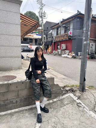 Rebe Basic Crop Long Sleeve T-shirt Daily Innerwear for Spring, Autumn, and Winter