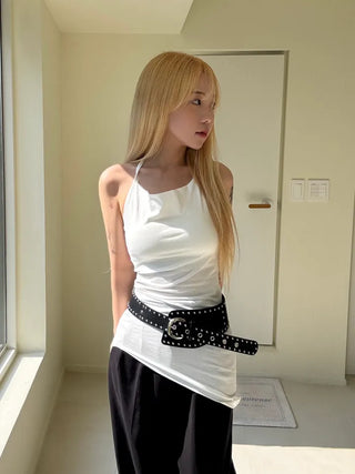 Onew Shirred Halter Neck Sleeveless