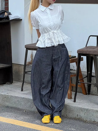Ravi Non-Faded Raw Denim Pants