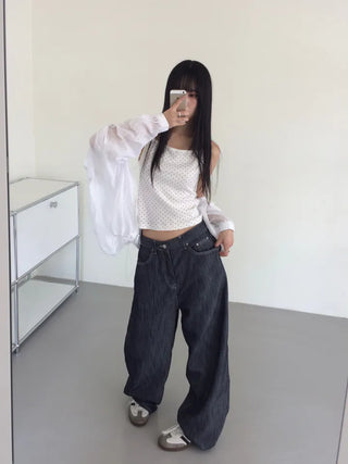 Yandu Avant-fit See-through Zip-up Hoodie