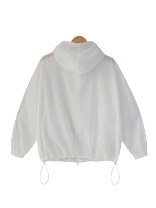 Yandu Avant-fit See-through Zip-up Hoodie