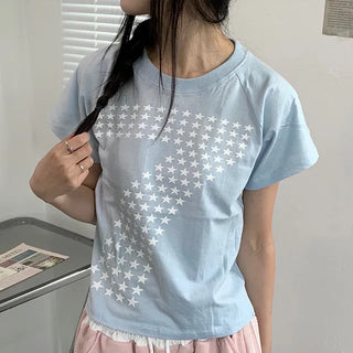 Lee Mong Star Semi-Crop Short Sleeve Tee