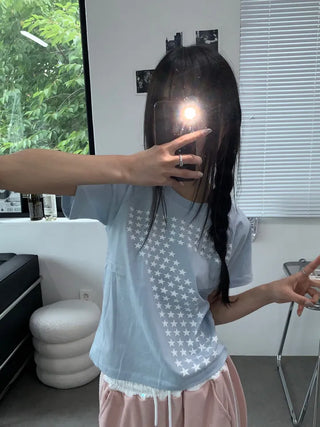 Lee Mong Star Semi-Crop Short Sleeve Tee