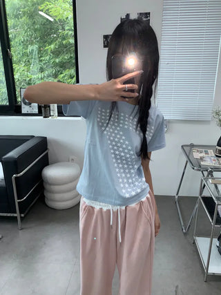Lee Mong Star Semi-Crop Short Sleeve Tee