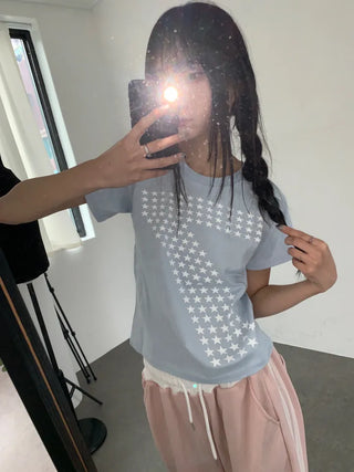 Lee Mong Star Semi-Crop Short Sleeve Tee
