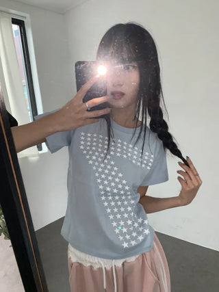 Lee Mong Star Semi-Crop Short Sleeve Tee