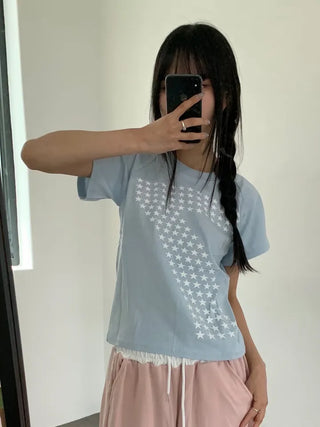 Lee Mong Star Semi-Crop Short Sleeve Tee