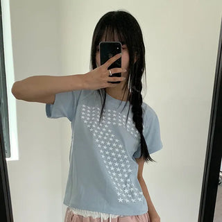 Lee Mong Star Semi-Crop Short Sleeve Tee