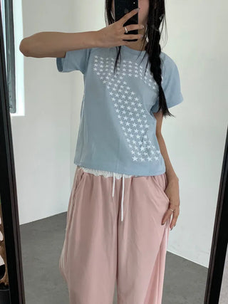 Lee Mong Star Semi-Crop Short Sleeve Tee
