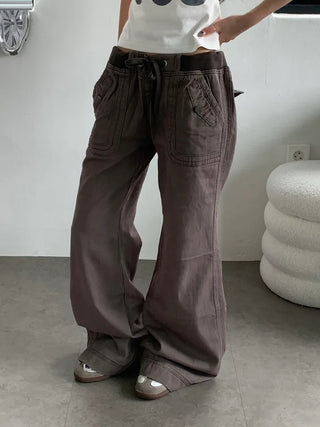 Sori Vintage Back Pocket Elastic Pants